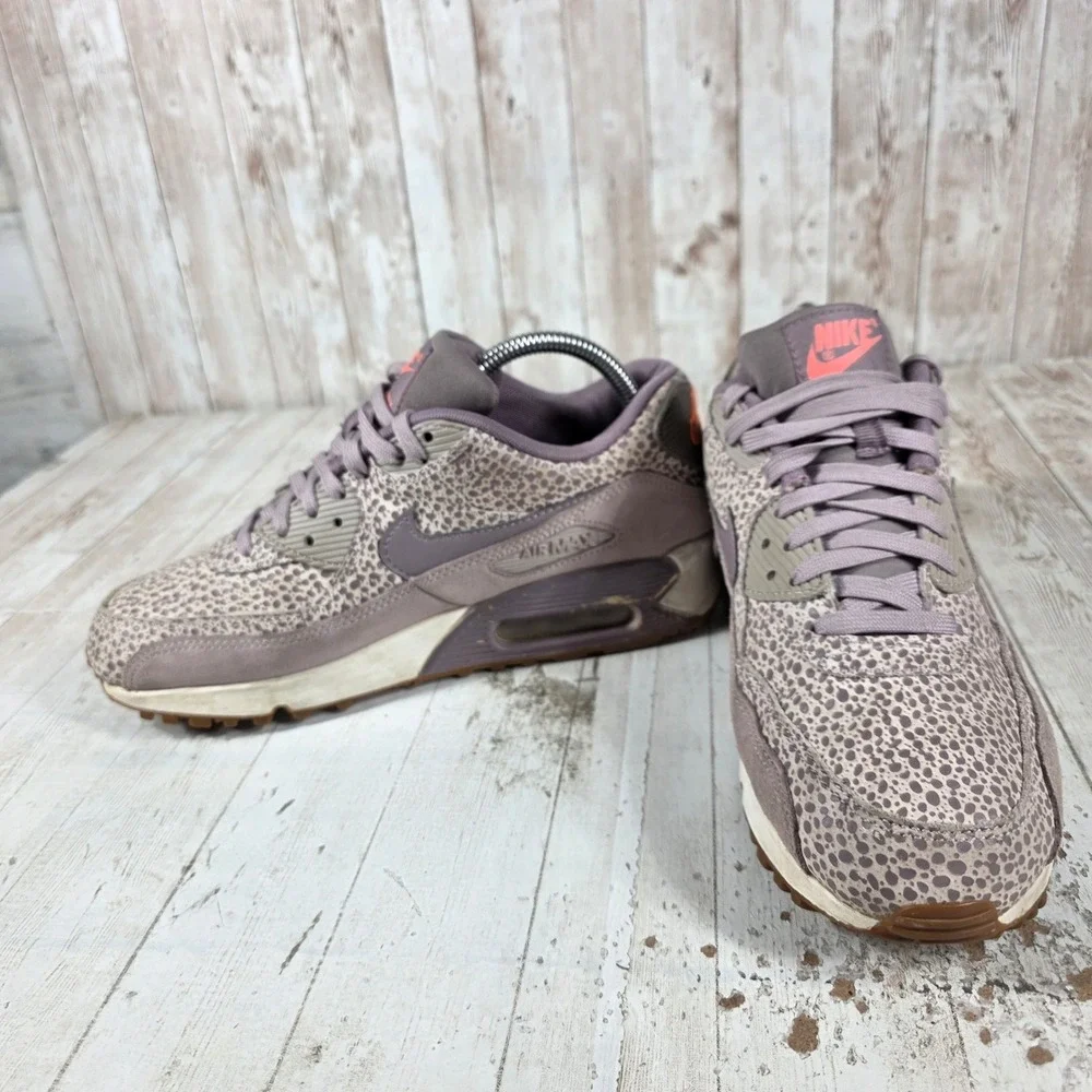 Nike Air Max 90 Premium Safari Plum Fog Purple Smoke 443817-500 Womens 8.5